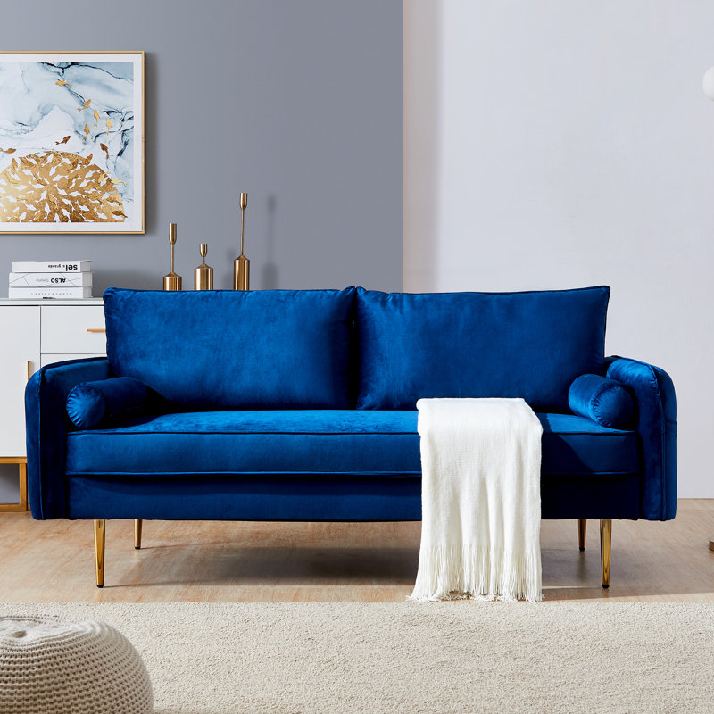 Keeplus Velvet 71" Round Arm Sofa Wayfair